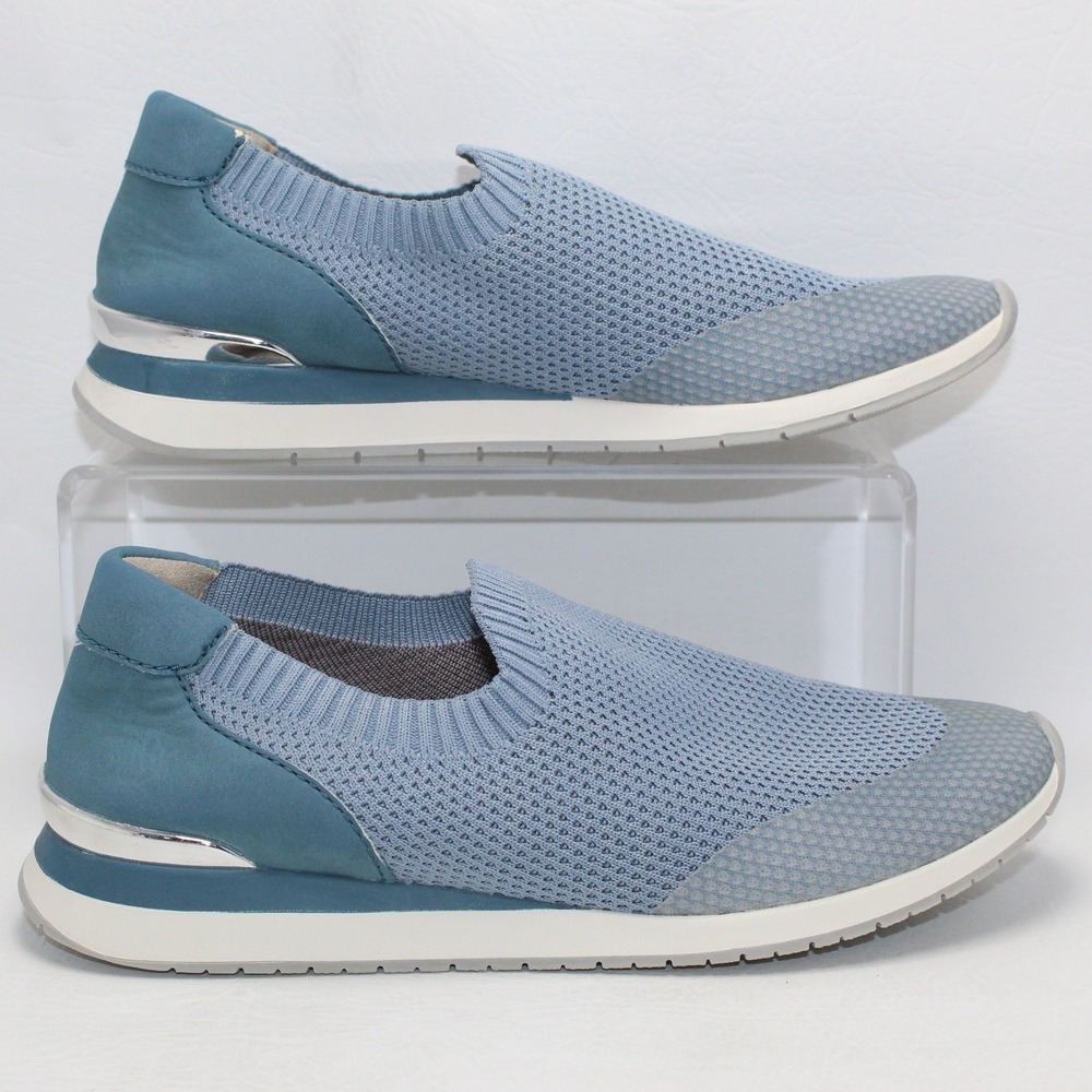 Naturalizer Lafayette Blue Knit Slip On Sneakers Metallic Trim Womens‎ 7M
